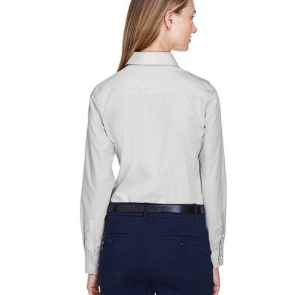 DEVON & JONES Ladies Crown Collection Solid Broadcloth Woven Shirt Size S - Picture 3 of 10